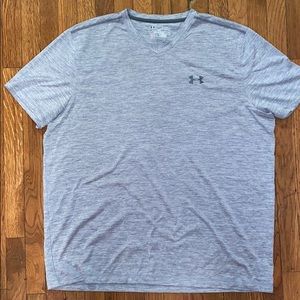 Under Armour gray V-neck tech tee
